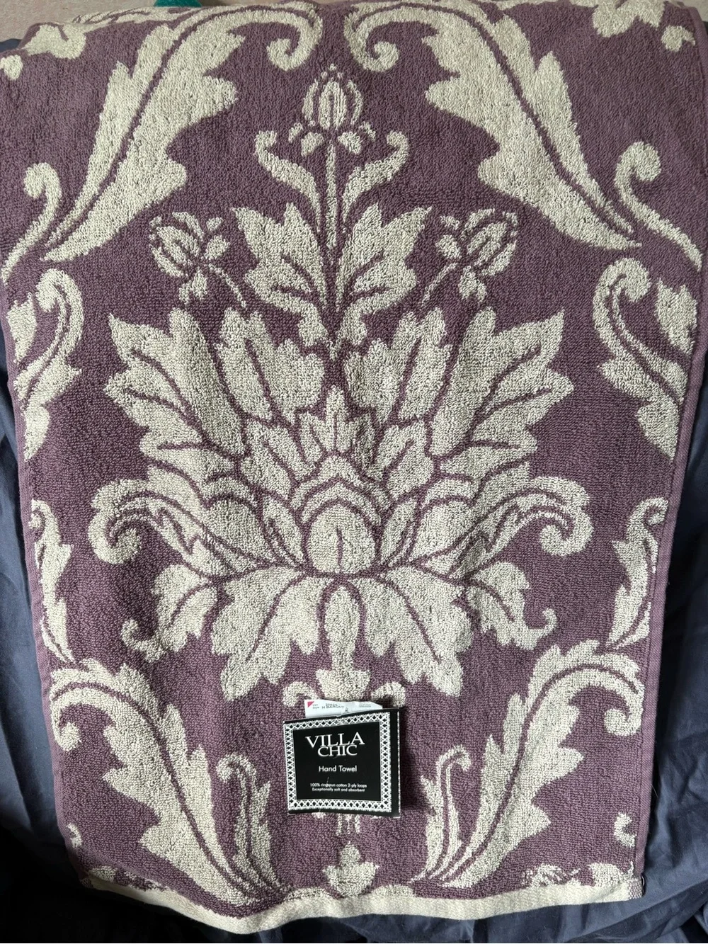 NWT Villa Chic Patterned Hand Towel